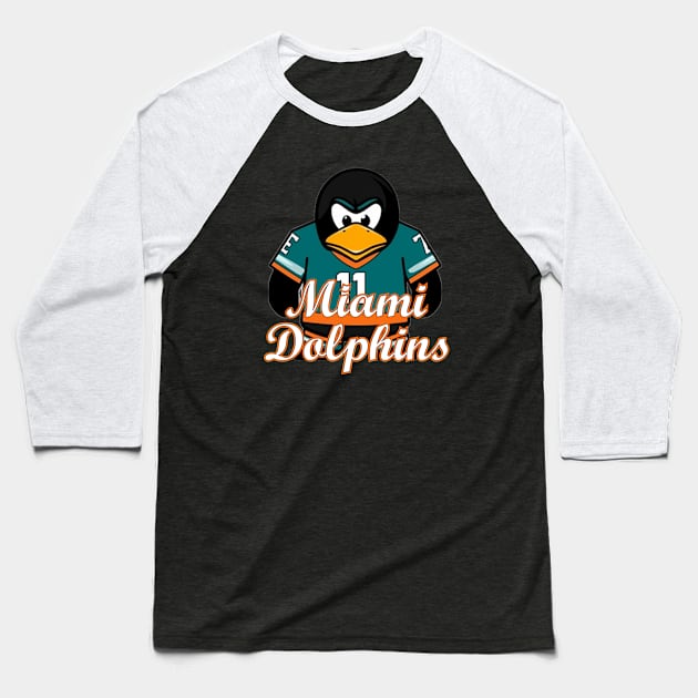 Miami Dolphins Baseball T-Shirt by Pixy Official